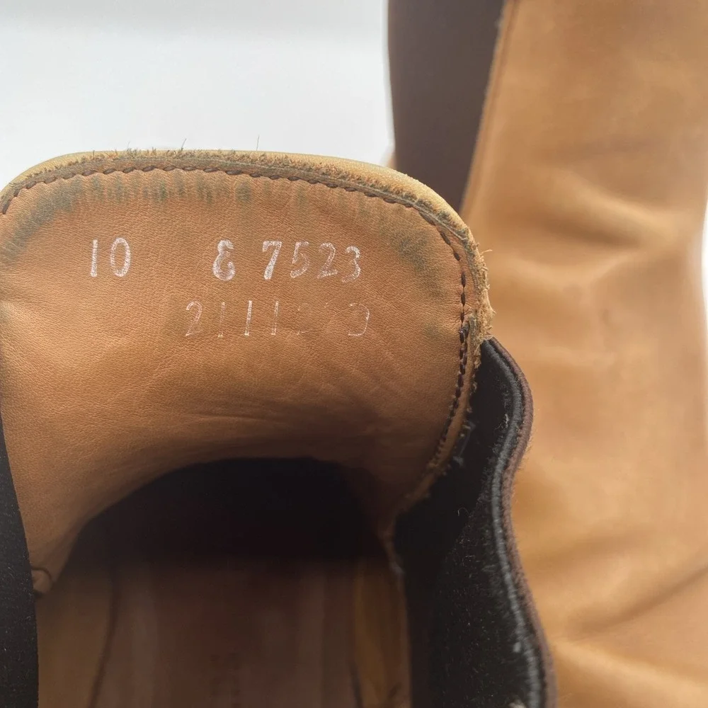 Allen Edmond's Liverpool Mens Leather Chelsea Boot Size 10 Walnut Brown USA Made